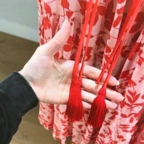 La Ligne Red and White Floral Maxi Dress - Picture 10 of 10